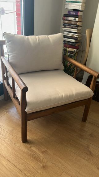 Sillón Madera Acacia Beige Sklum