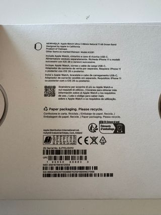 Apple Watch Ultra 3 plata 100%