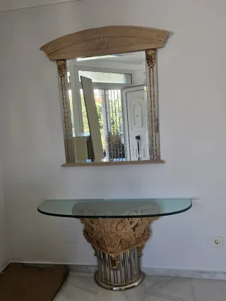 Consola recibidor clásica con espejo