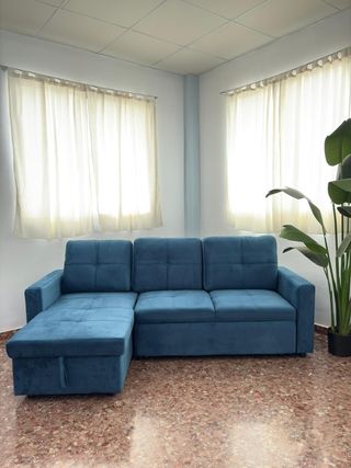 ENTREGA GRATIS A SU CASA Sofá Cama Azul- Nuevo