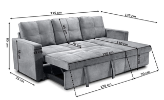 ENTREGA GRATIS A SU CASA Sofá Cama Azul- Nuevo