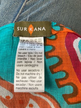 Pareo azul Surkana estampado