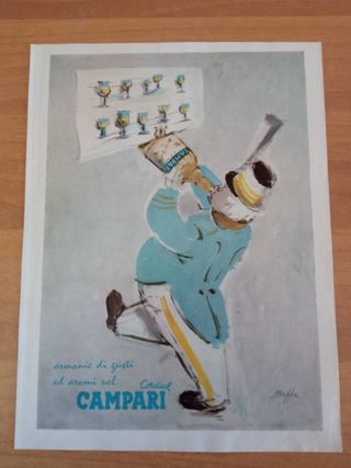 Pubblicità Campari 1961 Stroppa - originale
