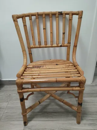 Cabecero de bambú y cristal