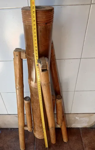 Ombrellone Stile Giapponese con Base Bambù Etnico