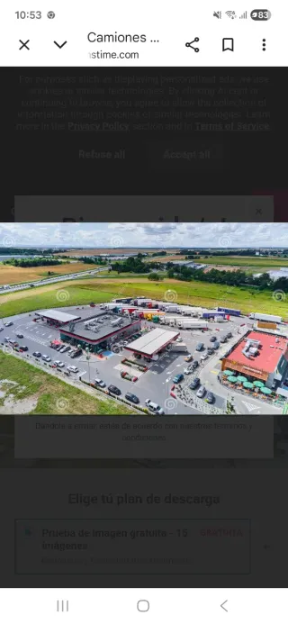 Gasolineras con espacio para parking de camiones.