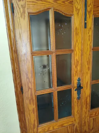 Puerta doble interior pino macizo 72x72 cm