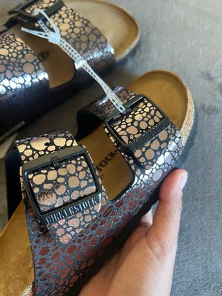 Birkenstock Arizona Print Platinum Negro Talla 37