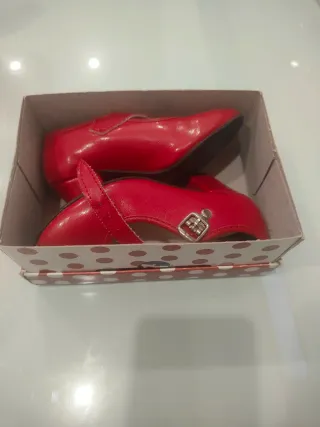Zapatos Flamenco Niña Rojos Tacón
