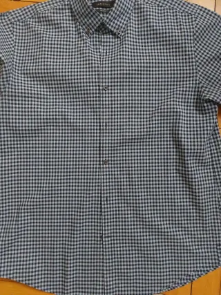 Camisa Cortefiel Cuadros Azul Talla L