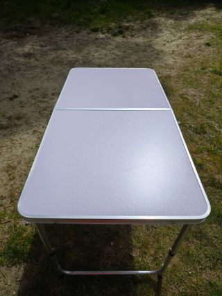 Mesa plegable de camping + 4 taburetes - Nueva