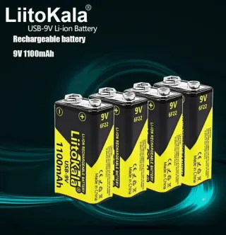 PILAS RECARGABLES 9v Litio 1100mAh