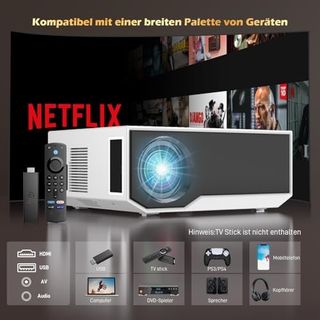 Proyector Bluetooth de 20.000 lúmenes, compatible