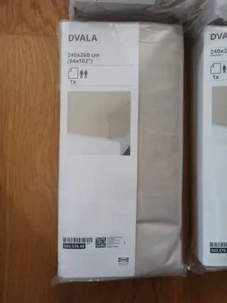 Lote de sábanas Algodón DVALA IKEA beige claro