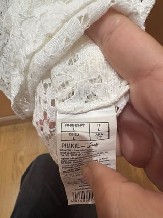 Blusa encaje calado blanca