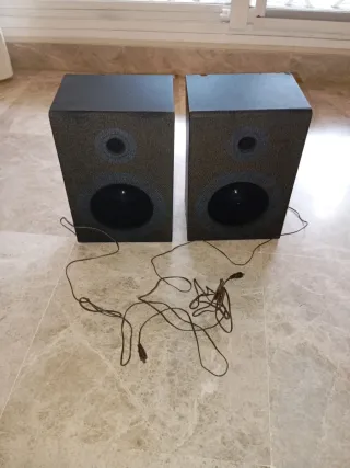 Altoparlanti Vintage con Giradischi Neri