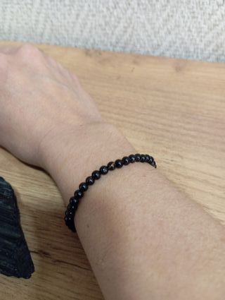Pulsera Turmalina Negra 4mm