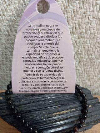 Pulsera Turmalina Negra 4mm