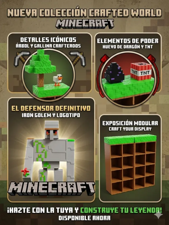 Expositor Minecraft Figuras Kinder Joy