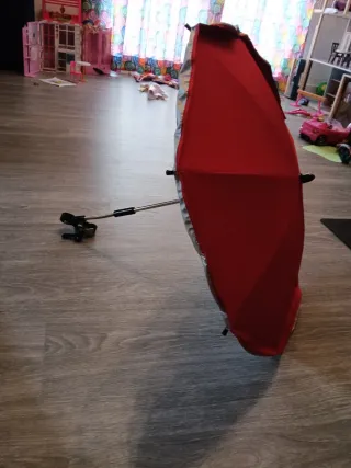 Sombrilla para silla de paseo roja