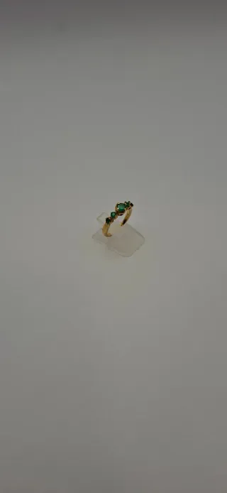Anillo Oro 18K con Esmeraldas