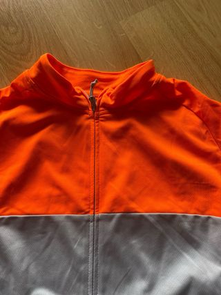 Maillot Ciclismo Hombre Talla L Naranja/Gris