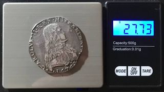 Ducatón Carlos II Milán 1676 Filippo + Regalo