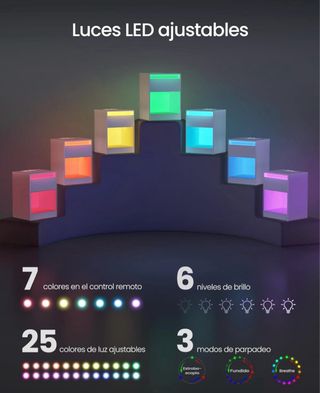 Mesa de noche Vasagle LED blanca