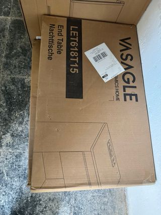 Mesa de noche Vasagle LED blanca