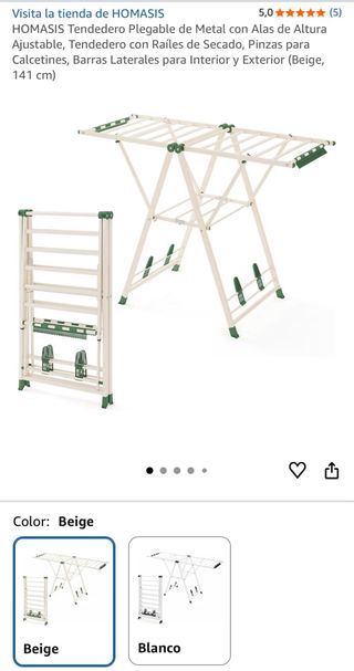 Tendedero HOMASIS Metal Plegable Nuevo