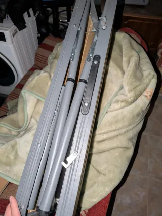Mesa Camping Plegable Bambú y Metal