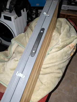 Mesa Camping Plegable Bambú y Metal