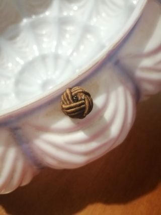 Lampadario Liberty Vetro Opalino Anni 30/40