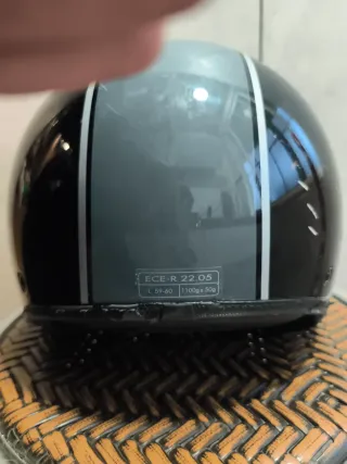 Casco Moto Negro con Visera Oferta solo hoy 10€
