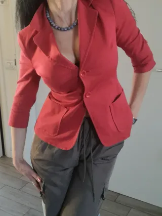 Giacca rossa Made in Italy tg.XS