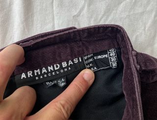 Pantalón Terciopelo Armand Basi Morado Hombre