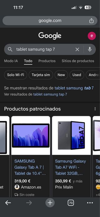 Samsung Galaxy Tab A7 Negra