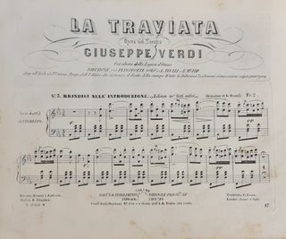 La Traviata Ricordi Edición Temprana ca. 1853