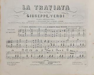La Traviata Ricordi Edición Temprana ca. 1853