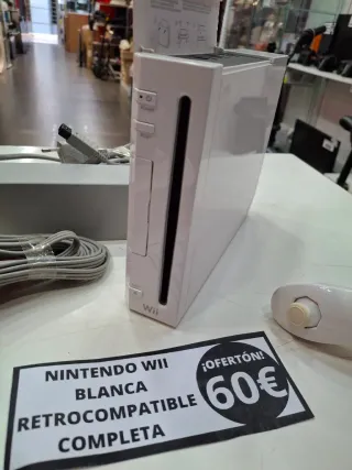 Nintendo Wii Blanca Retrocompatible Completa