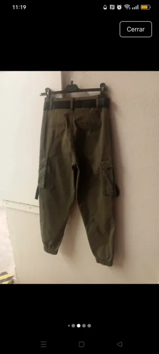 Pantalón cargo FB Sister verde militar Talla XS