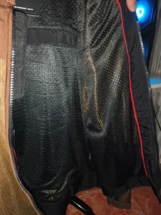 Chaqueta Revit Moto Marrón y Dorado