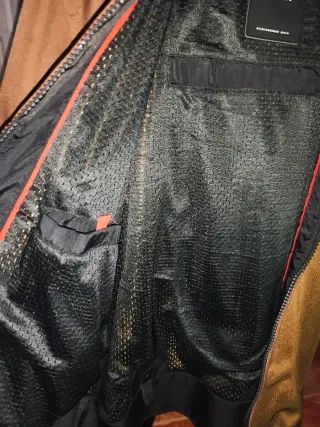 Chaqueta Revit Moto Marrón y Dorado