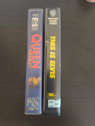 VHS Queen at Wembley & This is Elvis