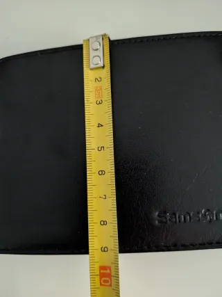 Cartera Samsonite de cuero negra nueva