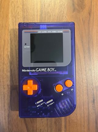 Nintendo Game Boy FAT Reshelled Viola/Arancio