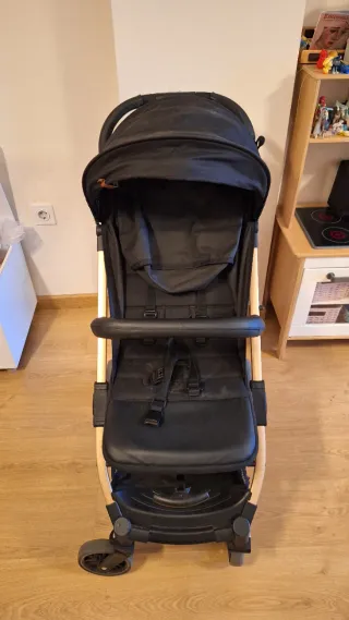 Carrito de bebé plegable negro