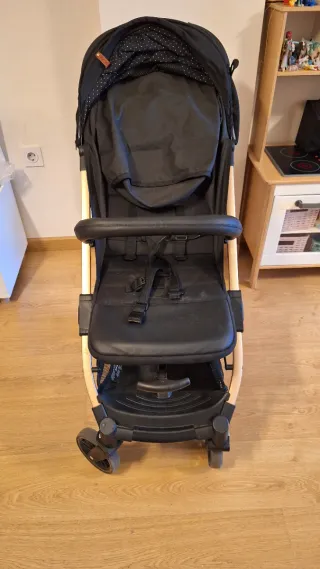 Carrito de bebé plegable negro