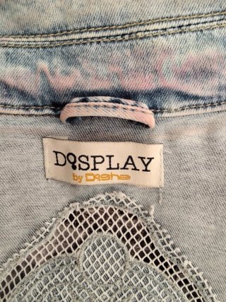 Gilet jeans strappato donna