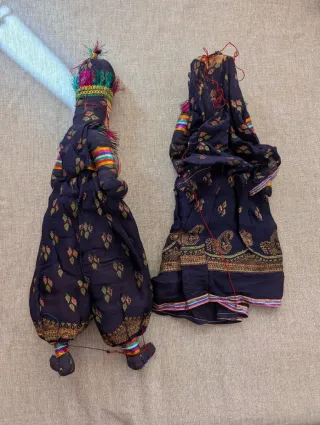 Marionetas artesanales de la India